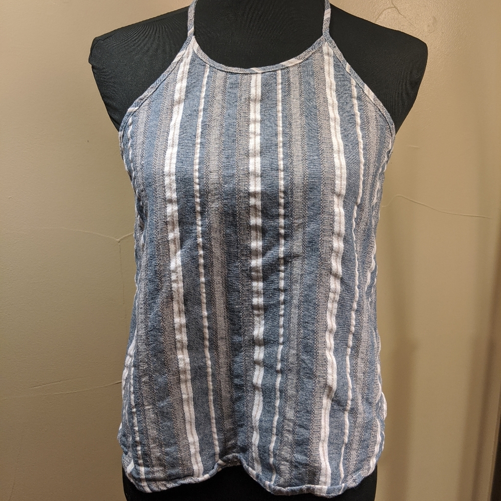 Anthropologie | Paper Crane Denim Strip Tank Top M